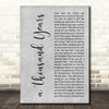 Christina Perri A Thousand Years Rustic Script Grey Song Lyric Quote Print