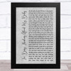 Marvin Gaye Too Busy Thinking About My Baby Grey Rustic Script Song Lyric Music Art Print