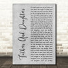Michael Bolton Fathers And Daughters (Never Say Goodbye) Grey Rustic Script Song Lyric Music Art Print