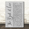 Peter Gabriel The Book of Love Grey Rustic Script Song Lyric Music Art Print