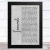Queen Innuendo Grey Rustic Script Song Lyric Music Art Print