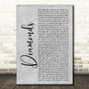 Rihanna Diamonds Grey Rustic Script Song Lyric Music Art Print