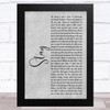 Rihanna Stay Grey Rustic Script Song Lyric Music Art Print