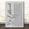 Bethel Music Be Enthroned Grey Rustic Script Song Lyric Music Art Print