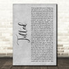 Christine and the Queens Tilted Grey Rustic Script Song Lyric Music Art Print
