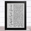 Dixie Chicks Godspeed (Sweet Dreams) Grey Rustic Script Song Lyric Music Art Print