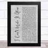 Dusty Springfield I Cant Make It Alone Grey Rustic Script Song Lyric Music Art Print