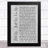Gloria Estefan Hold Me, Thrill Me, Kiss Me Grey Rustic Script Song Lyric Music Art Print