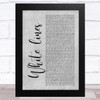 Grandmaster Flash White lines Grey Rustic Script Song Lyric Music Art Print