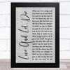Guns N' Roses Live And Let Die Grey Rustic Script Song Lyric Music Art Print