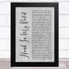 Alanis Morissette Hand In My Pocket Grey Rustic Script Song Lyric Music Art Print