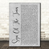 Harry Styles Sign Of The Times Grey Rustic Script Song Lyric Music Art Print