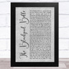 Houghton Weavers The Blackpool Belle Grey Rustic Script Song Lyric Music Art Print