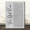James Taylor Fire And Rain Grey Rustic Script Song Lyric Music Art Print