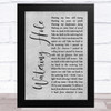 Jason Eady Watering Hole Grey Rustic Script Song Lyric Music Art Print