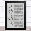 Jimmy Buffett Tin Cup Chalice Grey Rustic Script Song Lyric Music Art Print