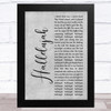 Alexander Burke Hallelujah Grey Rustic Script Song Lyric Music Art Print