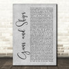 Leslie Odom, Jr., Daveed Diggs, Christopher Jackson & Original Broadway Cast of Hamilton Guns and Ships Grey Rustic Script Song Lyric Music Art Print