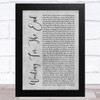 Linkin Park Waiting For The End Grey Rustic Script Song Lyric Music Art Print