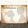 Barry White Just The Way You Are Man Lady Couple Song Lyric Wall Art Print