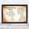 Everything But The Girl I Don't Want To Talk About It Man Lady Couple Song Lyric Wall Art Print