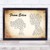 Hozier From Eden Man Lady Couple Song Lyric Quote Music Print