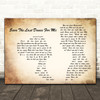 The Drifters Save The Last Dance For Me Man Lady Couple Song Lyric Quote Music Print