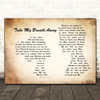 Berlin Take My Breath Away Man Lady Couple Song Lyric Quote Print