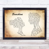 Gabrielle Sunshine Man Lady Couple Song Lyric Quote Print