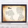 Leona Lewis Run Man Lady Couple Song Lyric Quote Print