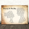 Dani And Lizzy Dancing In The Sky Man Lady Couple Song Lyric Quote Print