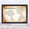 Newsong When God Made You Man Lady Couple Song Lyric Quote Print
