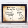 Stardust Music Sounds Better with You Man Lady Couple Song Lyric Quote Print
