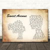 Jets to Brazil Sweet Avenue Man Lady Couple Song Lyric Quote Print