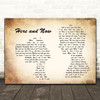 Luther Vandross Here and Now Man Lady Couple Song Lyric Quote Print