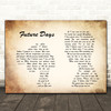 Pearl Jam Future Days Man Lady Couple Song Lyric Quote Print