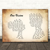 Queen One Vision Man Lady Couple Song Lyric Quote Print