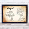 Aretha Franklin Angel Man Lady Couple Song Lyric Print