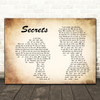 OneRepublic Secrets Man Lady Couple Song Lyric Print