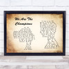 Queen We Are The Champions Man Lady Couple Song Lyric Print