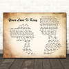 Sade Your Love Is King Man Lady Couple Song Lyric Print