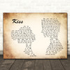 Prince Kiss Man Lady Couple Song Lyric Quote Print
