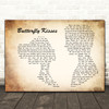 Bob Carlisle Butterfly Kisses Man Lady Couple Song Lyric Print