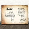 Boyzone Better Man Lady Couple Song Lyric Print