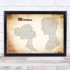 Justin Timberlake Mirrors Man Lady Couple Song Lyric Print