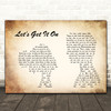Marvin Gaye Let's Get It On Man Lady Couple Song Lyric Print