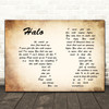 The Cure Halo Man Lady Couple Song Lyric Print