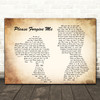 Bryan Adams Please Forgive Me Man Lady Couple Song Lyric Quote Print