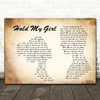 George Ezra Hold My Girl Man Lady Couple Song Lyric Quote Print