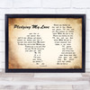Marvin Gaye & Diana Ross Pledging My Love Man Lady Couple Song Lyric Quote Print